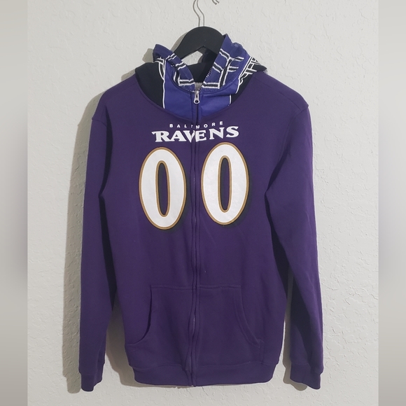 Youth NFL Baltimore Ravens Full Zip Hoodie - Picture 2 of 7